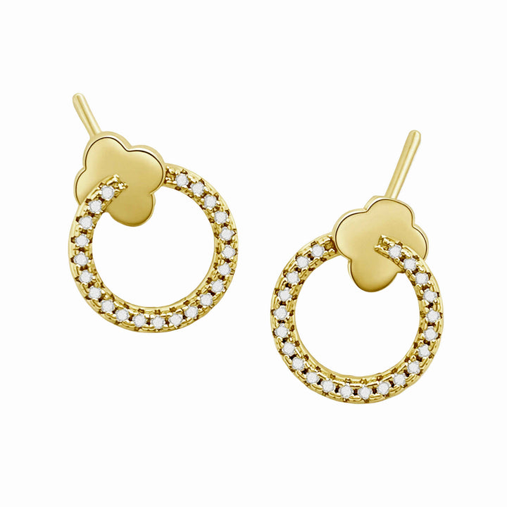 Aretes Aro Trébol
