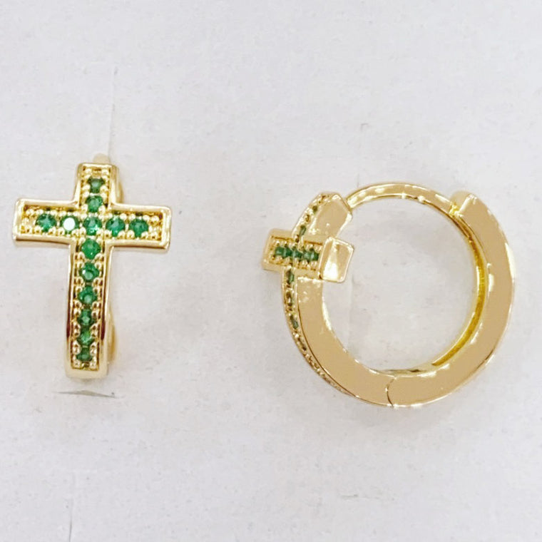 Aretes Cruz Verde